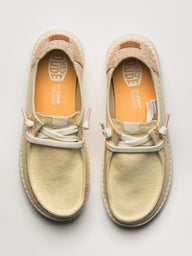 WOMENS HEY DUDE WENDY BREAK SURF JERSEY SNEAKER - BONE