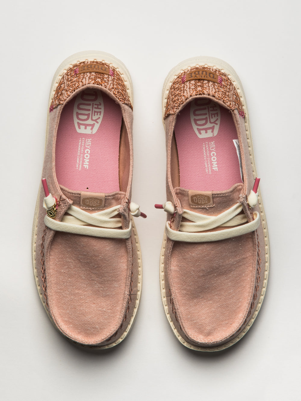 WOMENS HEY DUDE WENDY BREAK SURF JERSEY SNEAKER - ROSE