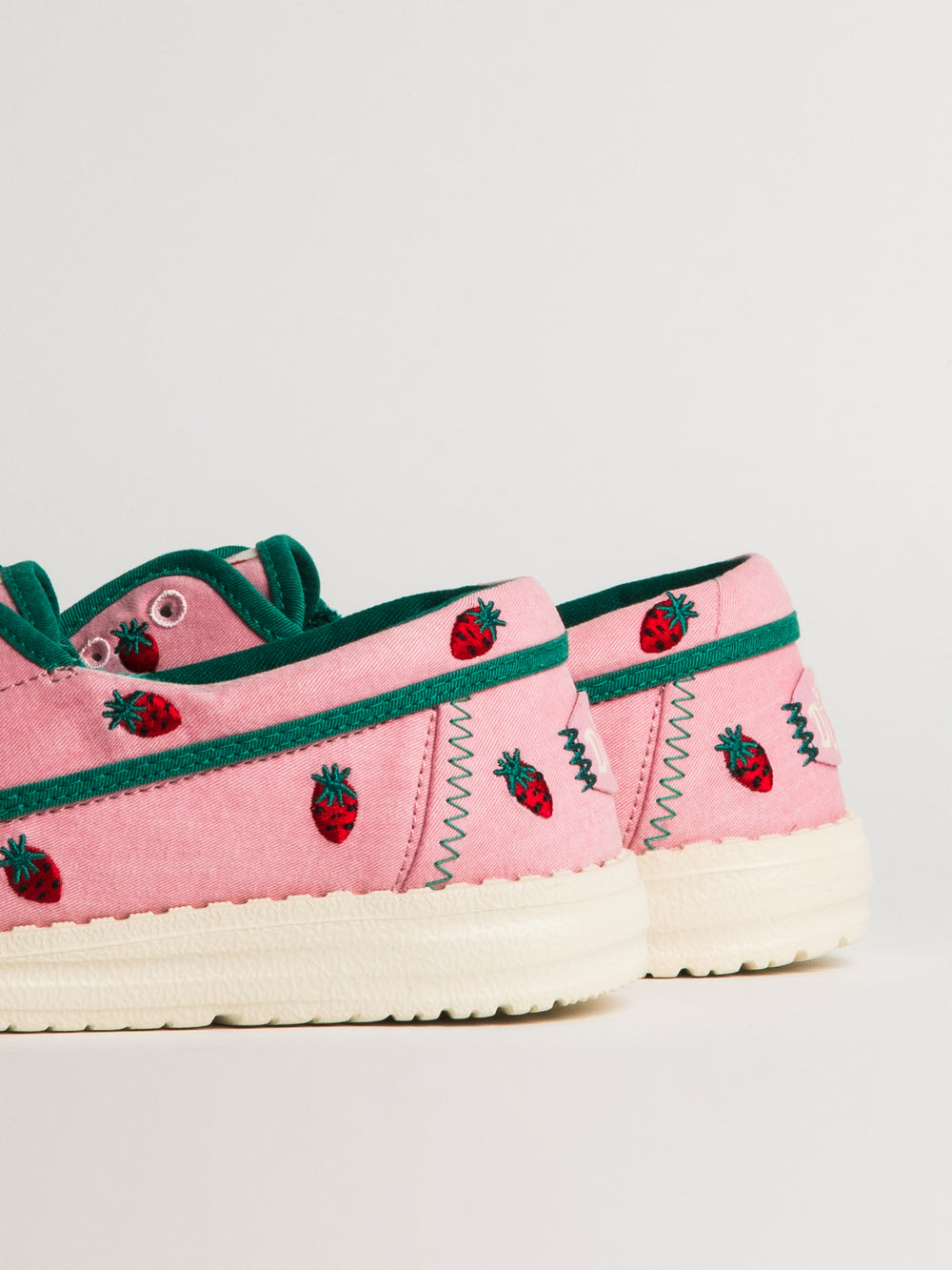 WOMENS HEY DUDE WENDY CRU EMBROIDERED STRAWBERRY - PINK
