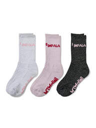 IMPALA SPARKLE SKAT 3 PACK SOX SOCKS  - CLEARANCE