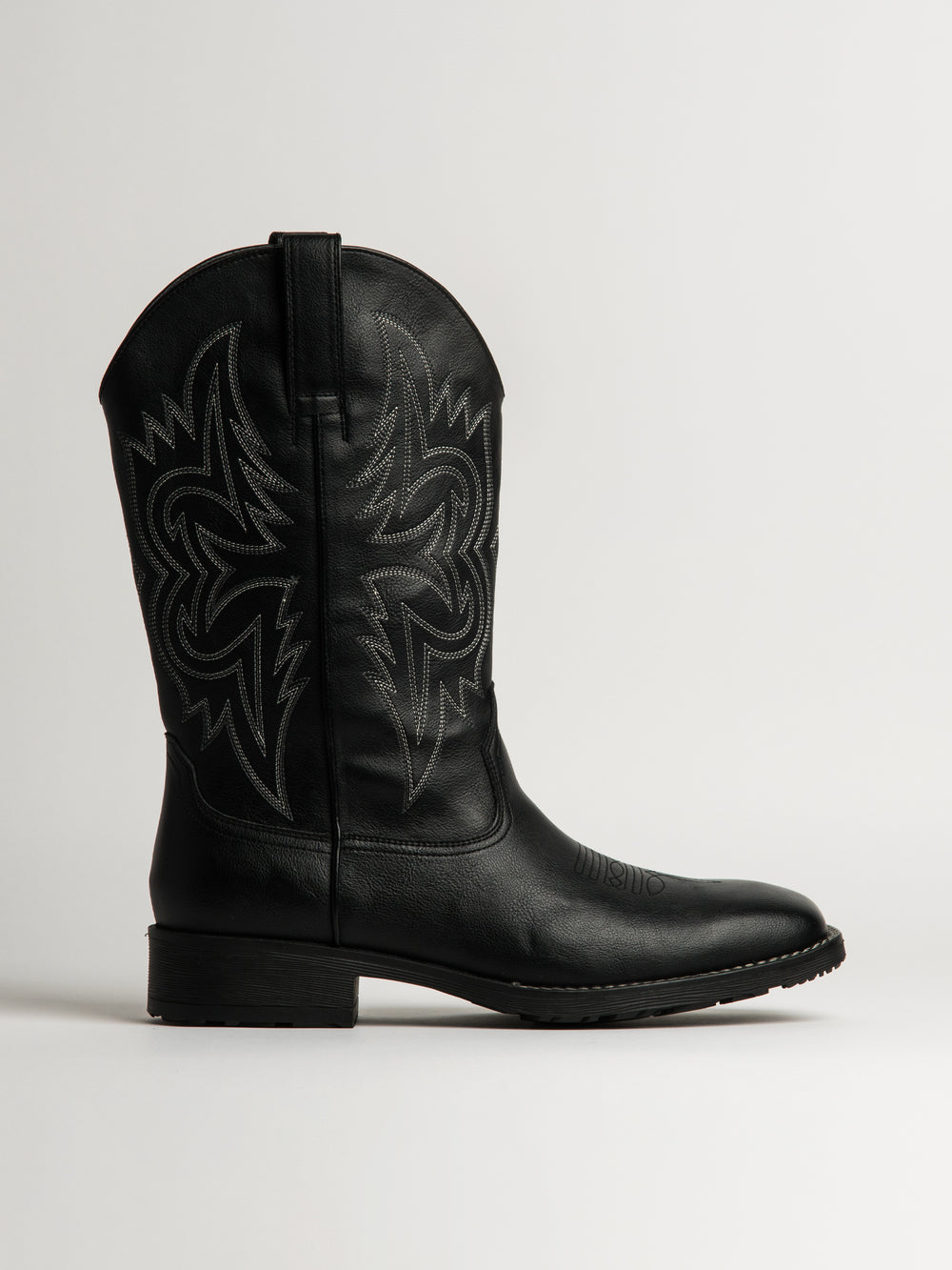 MENS KOLBY BRONCO COWBOY BOOTS - BLACK
