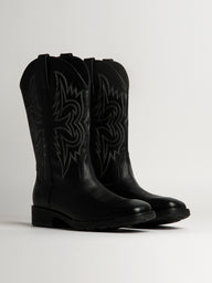 MENS KOLBY BRONCO COWBOY BOOTS - BLACK