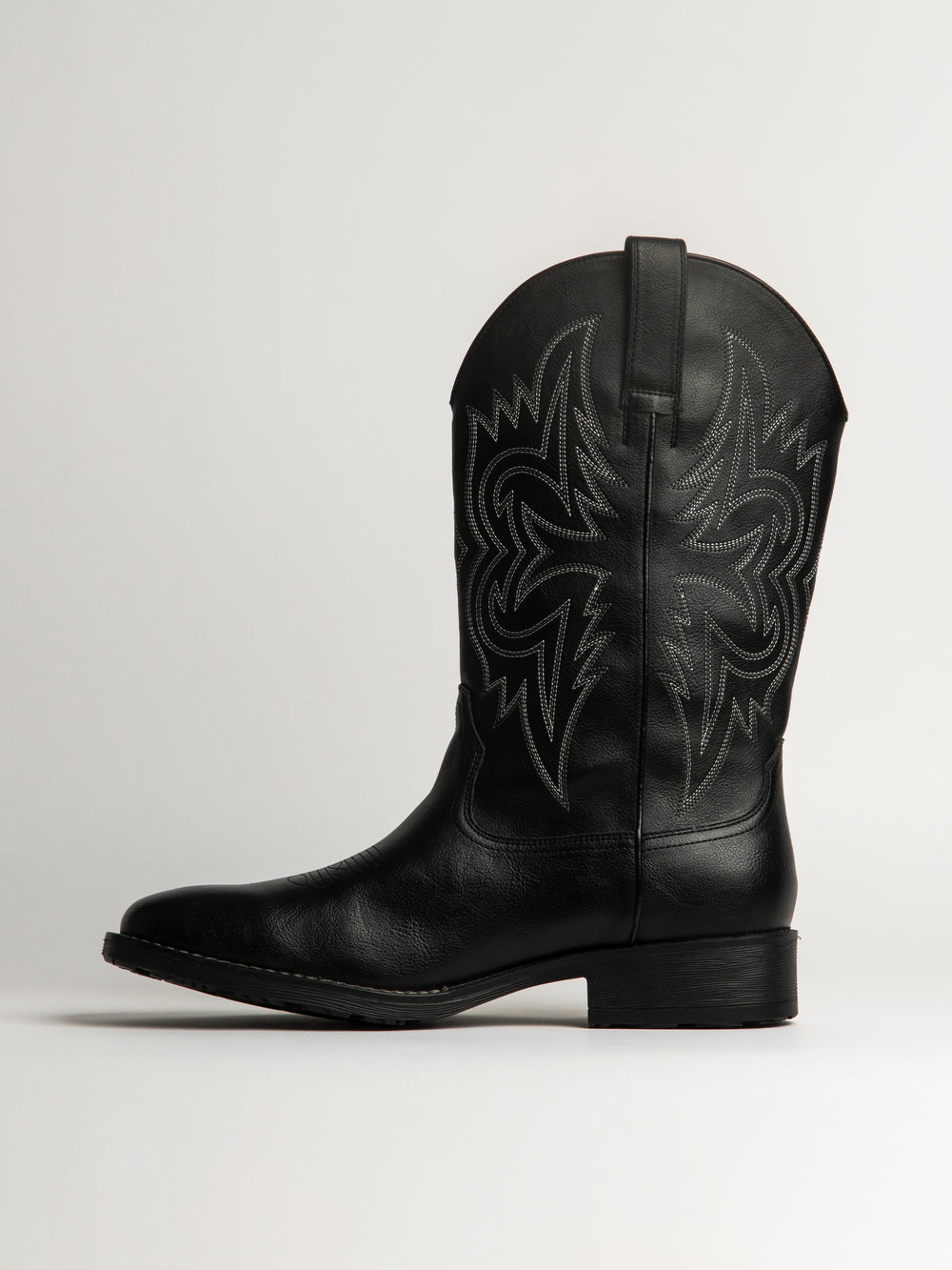 MENS KOLBY BRONCO COWBOY BOOTS - BLACK