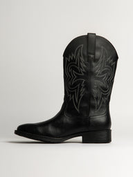 MENS KOLBY BRONCO COWBOY BOOTS - BLACK