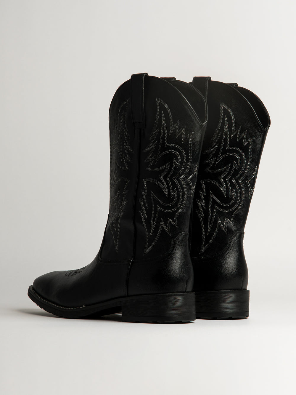 MENS KOLBY BRONCO COWBOY BOOTS - BLACK