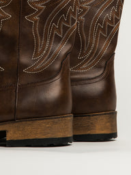MENS KOLBY BRONCO COWBOY BOOTS - BROWN