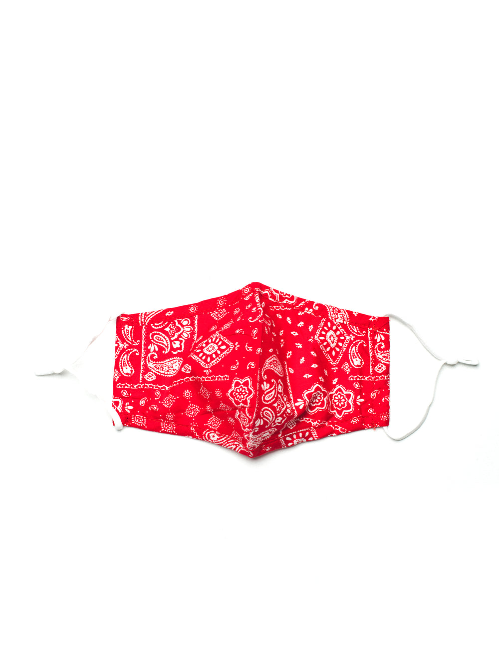 KW FASHION CORP BANDANA PRINT MASK - RED - CLEARANCE