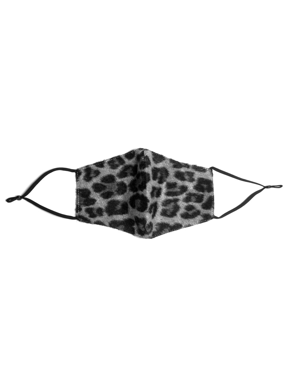 KW FASHION CORP LEOPARD VELVET MASK - BLACK - CLEARANCE