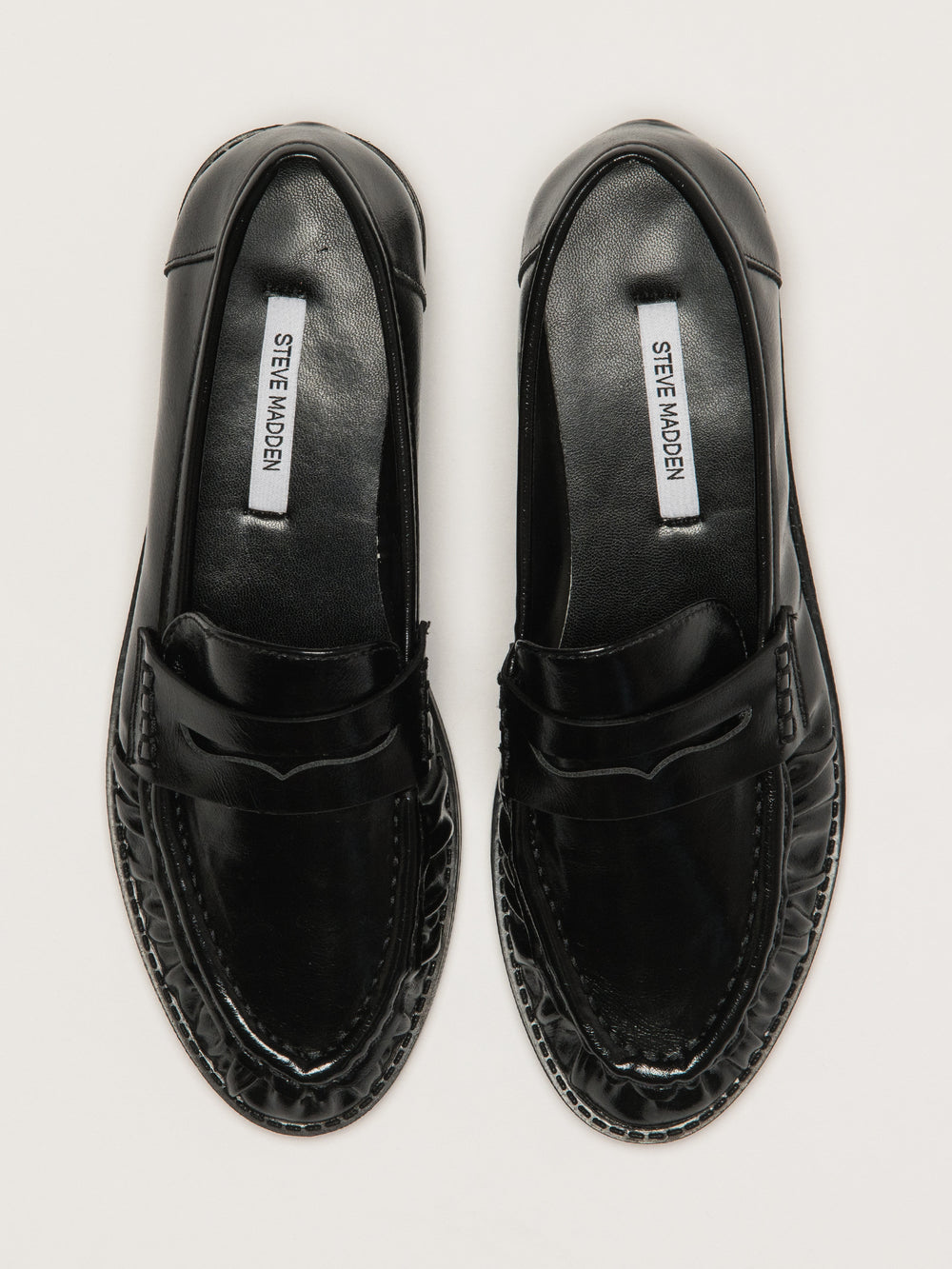 WOMENS STEVE MADDEN CREATIVE LOAFER - BLACK