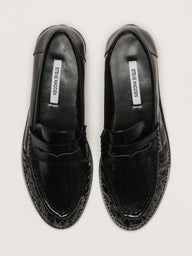 WOMENS STEVE MADDEN CREATIVE LOAFER - BLACK