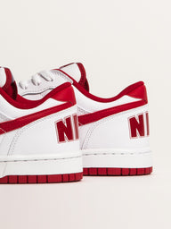 MENS NIKE BIG NIKE LOW SNEAKER - WHITE/GYM RED