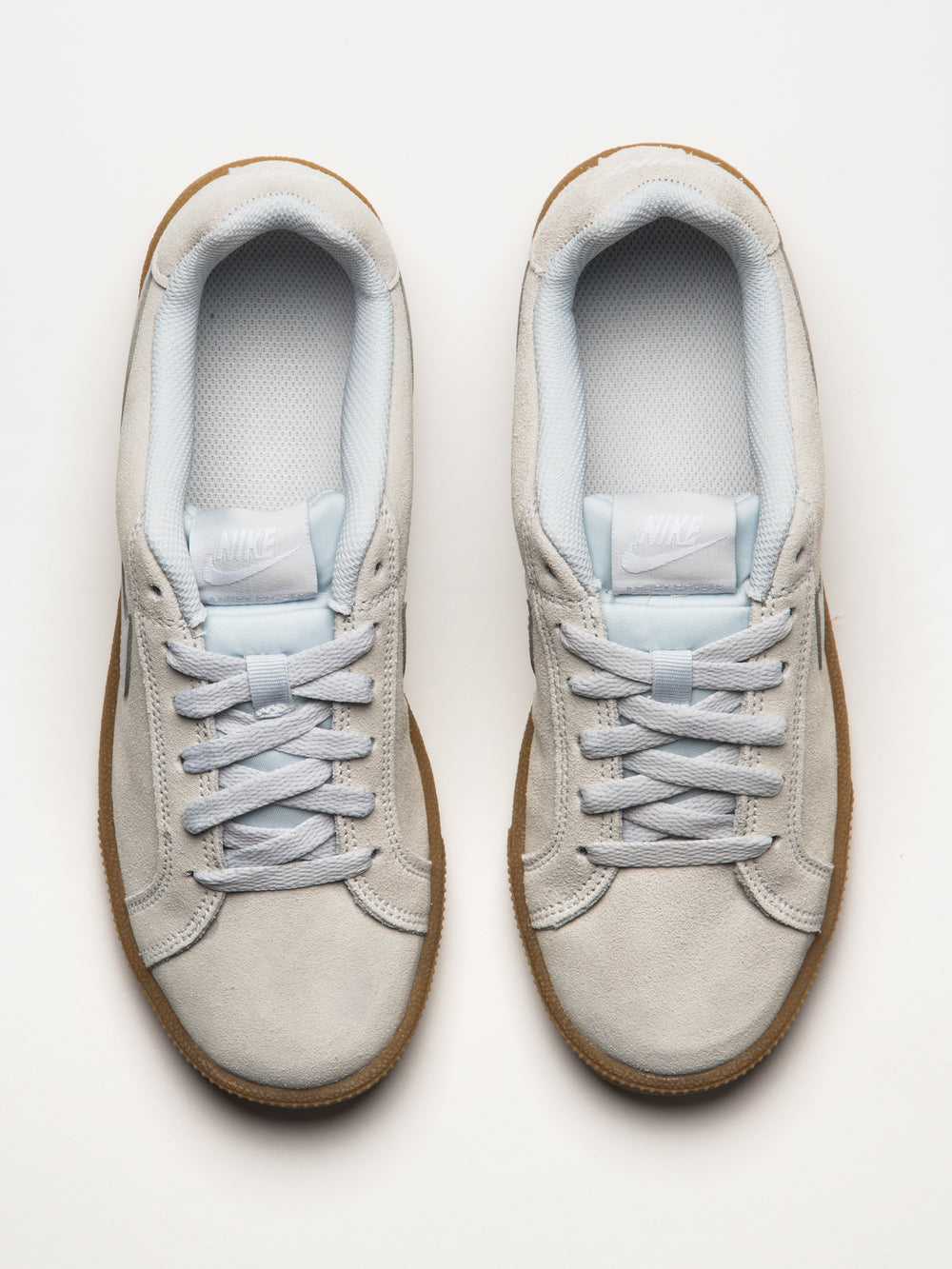 WOMENS NIKE COURT ROYALE SUEDE SNEAKERS - PLATINUM