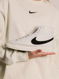 MENS NIKE BLAZER MID 77 VINTAGE SNEAKER - WHITE/BLACK