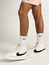 MENS NIKE BLAZER MID 77 VINTAGE SNEAKER - WHITE/BLACK