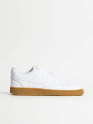 MENS NIKE COURT VISION LOW NEXT NATURE SNEAKER - WHITE/LIGHT BROWN