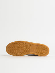 MENS NIKE COURT VISION LOW NEXT NATURE SNEAKER - WHITE/LIGHT BROWN