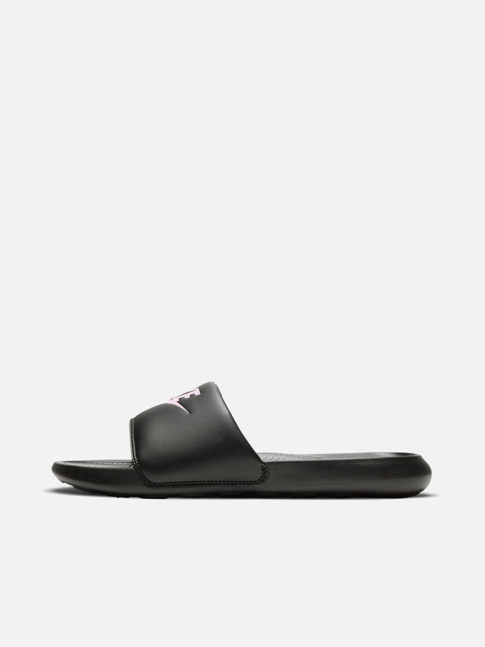WOMENS NIKE VICTORI ONE SLIDES - BLACK/LIGHT ARCTIC PINK