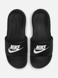 WOMENS NIKE VICTORI ONE SLIDES - BLACK/WHITE