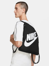 NIKE HERITAGE DRAWSTRING BAG - BLACK - CLEARANCE