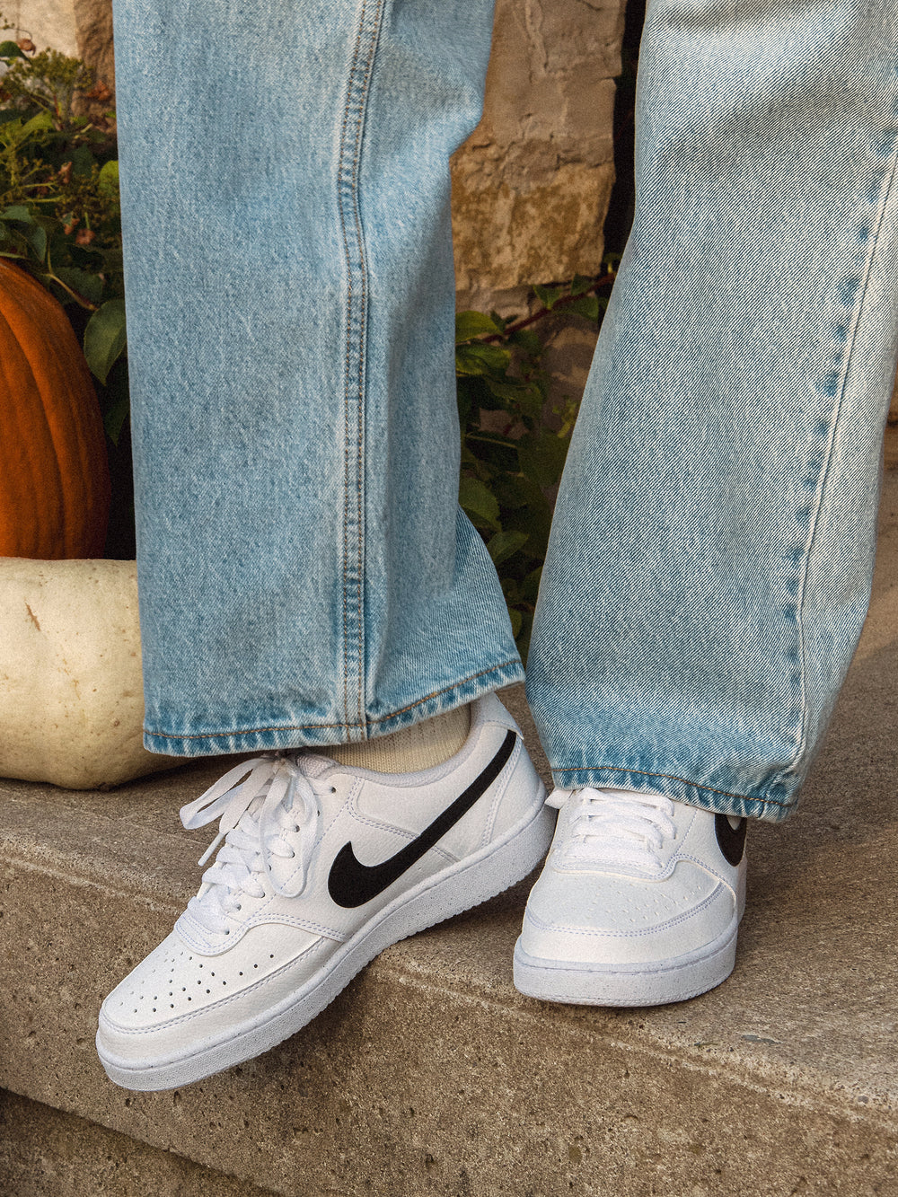 WOMENS NIKE COURT VISION LO NEXT NATURE SNEAKER - WHITE/BLACK