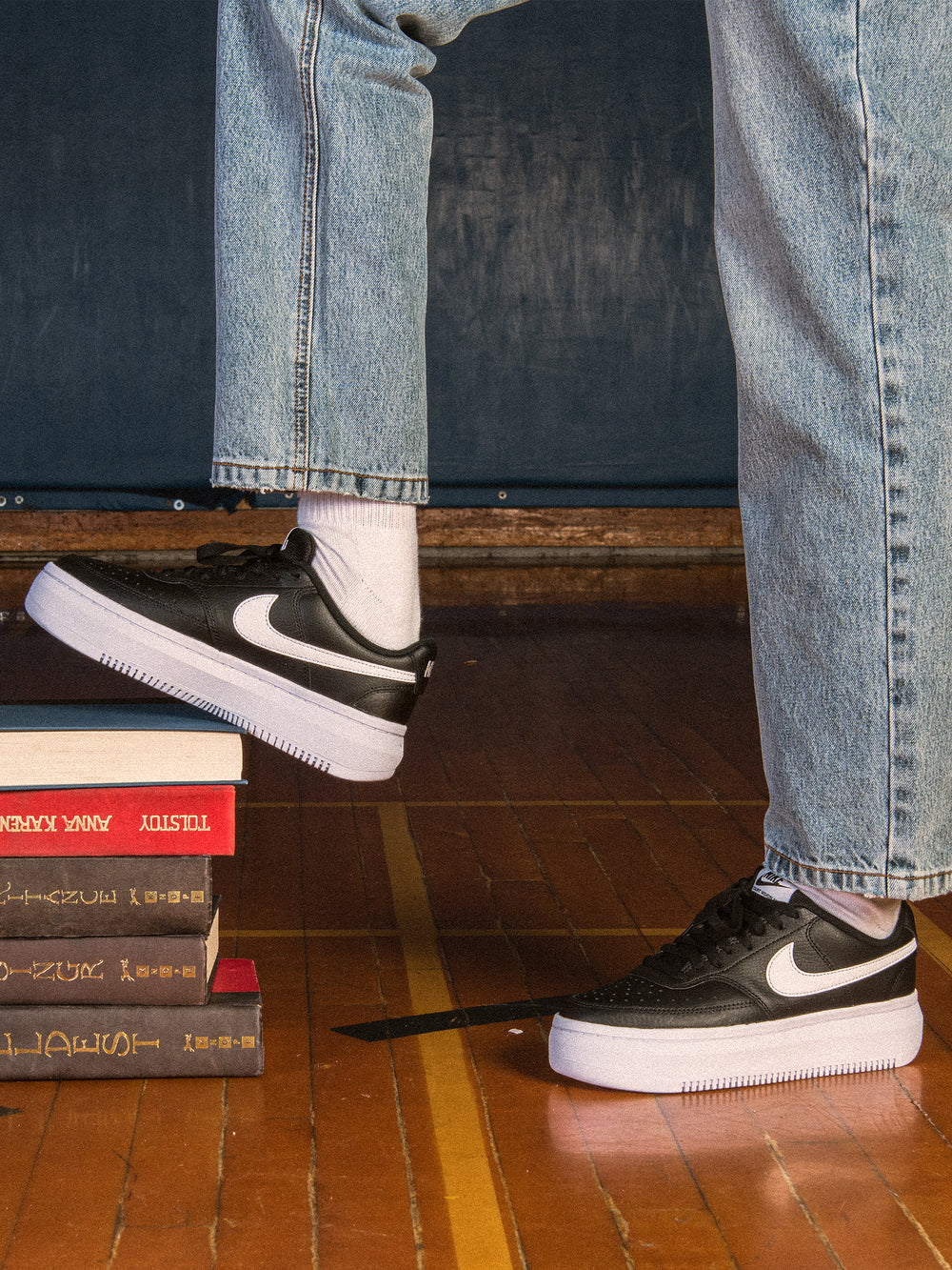 WOMENS NIKE COURT VISION ALTA LEATHER SNEAKER - CLEARANCE