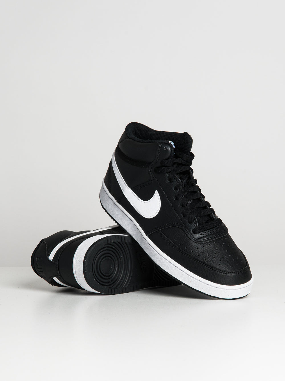 MENS NIKE COURT VISION MID NEXT NATURE SNEAKER - BLACK/WHITE - CLEARANCE