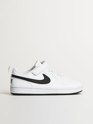 KIDS NIKE COURT BOROUGH LOW RECRAFT SHOES - WHITE/BLACK