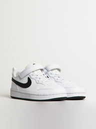 KIDS NIKE COURT BOROUGH LOW RECRAFT SHOES - WHITE/BLACK