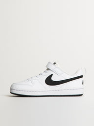 KIDS NIKE COURT BOROUGH LOW RECRAFT SHOES - WHITE/BLACK