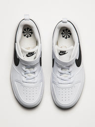 KIDS NIKE COURT BOROUGH LOW RECRAFT SHOES - WHITE/BLACK