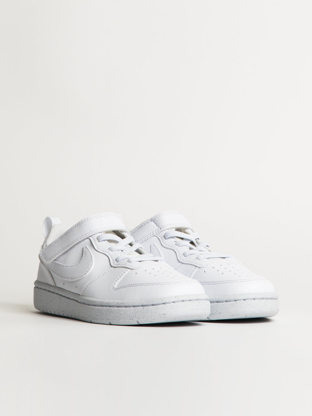 KIDS NIKE COURT BOROUGH LOW RECRAFT SHOES - WHITE