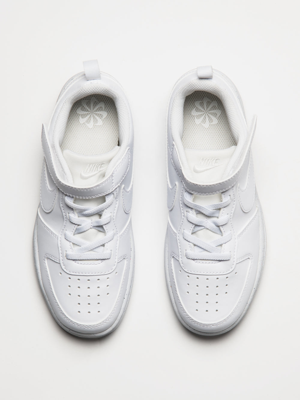 KIDS NIKE COURT BOROUGH LOW RECRAFT SHOES - WHITE