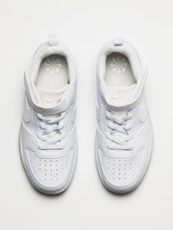 KIDS NIKE COURT BOROUGH LOW RECRAFT SHOES - WHITE