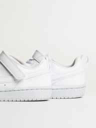 KIDS NIKE COURT BOROUGH LOW RECRAFT SHOES - WHITE