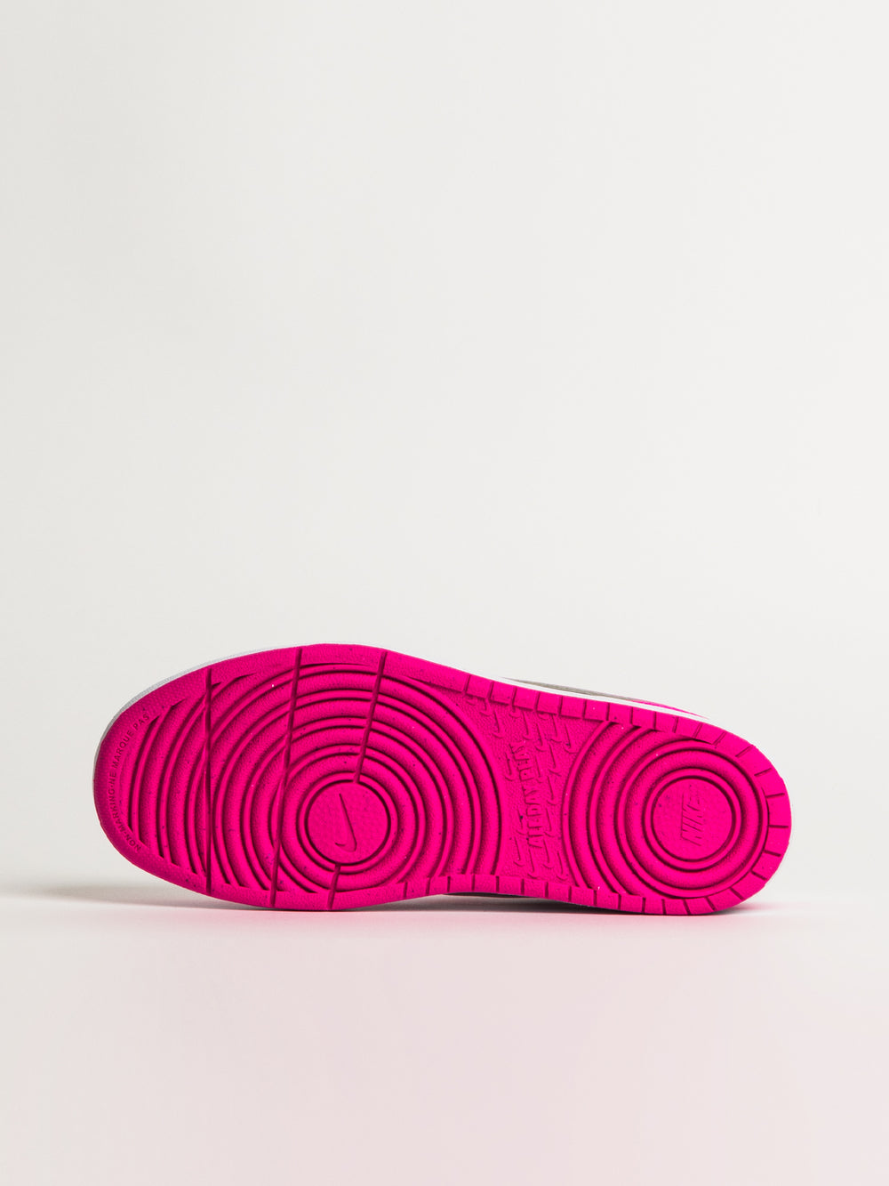 KIDS NIKE COURT BOROUGH LOW RECRAFT SHOES - WHITE/LASER FUCHSIA