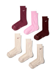 NIKE EVERYDAY CUSHIONED DRI-FIT 6PK SOCK - MULTI