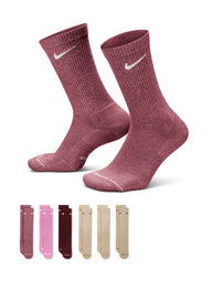 NIKE EVERYDAY CUSHIONED DRI-FIT 6PK SOCK - MULTI