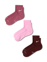 NIKE EVERYDAY ANKLE 3 PACK SOCK - MULTI