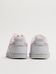 WOMENS NIKE COURT VISION LOW SNEAKER - WHITE/PINK