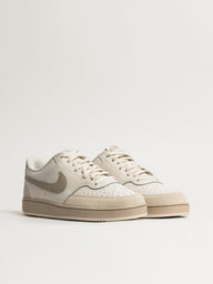 MENS NIKE COURT VISION LO SUEDE SNEAKER - CREAM