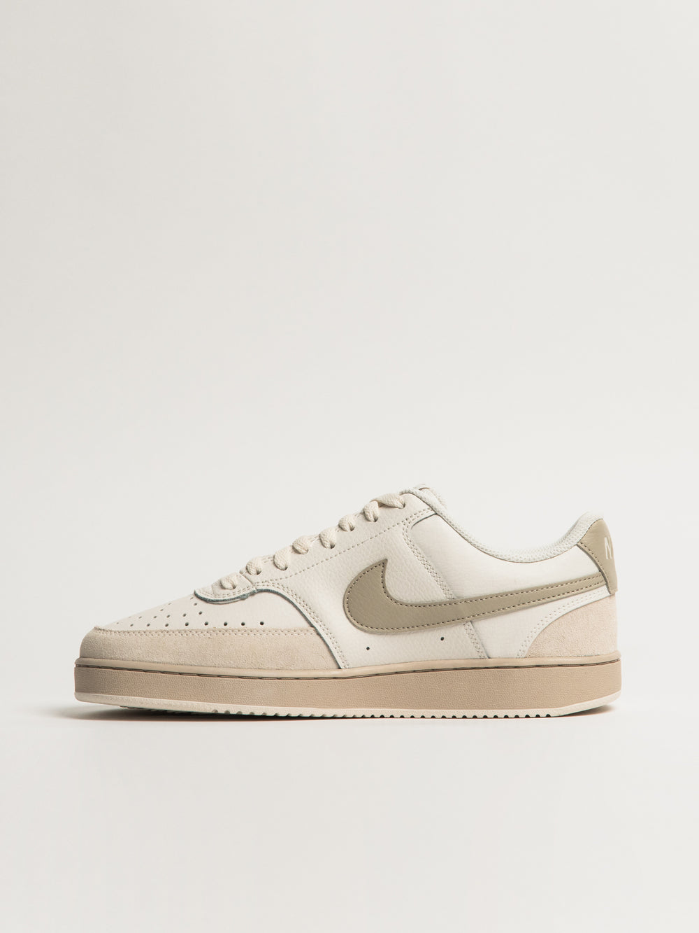 MENS NIKE COURT VISION LO SUEDE SNEAKER - CREAM