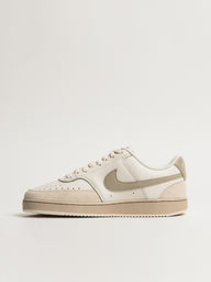 MENS NIKE COURT VISION LO SUEDE SNEAKER - CREAM