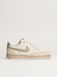 WOMENS NIKE COURT VISION LO SUEDE SNEAKER - CREAM