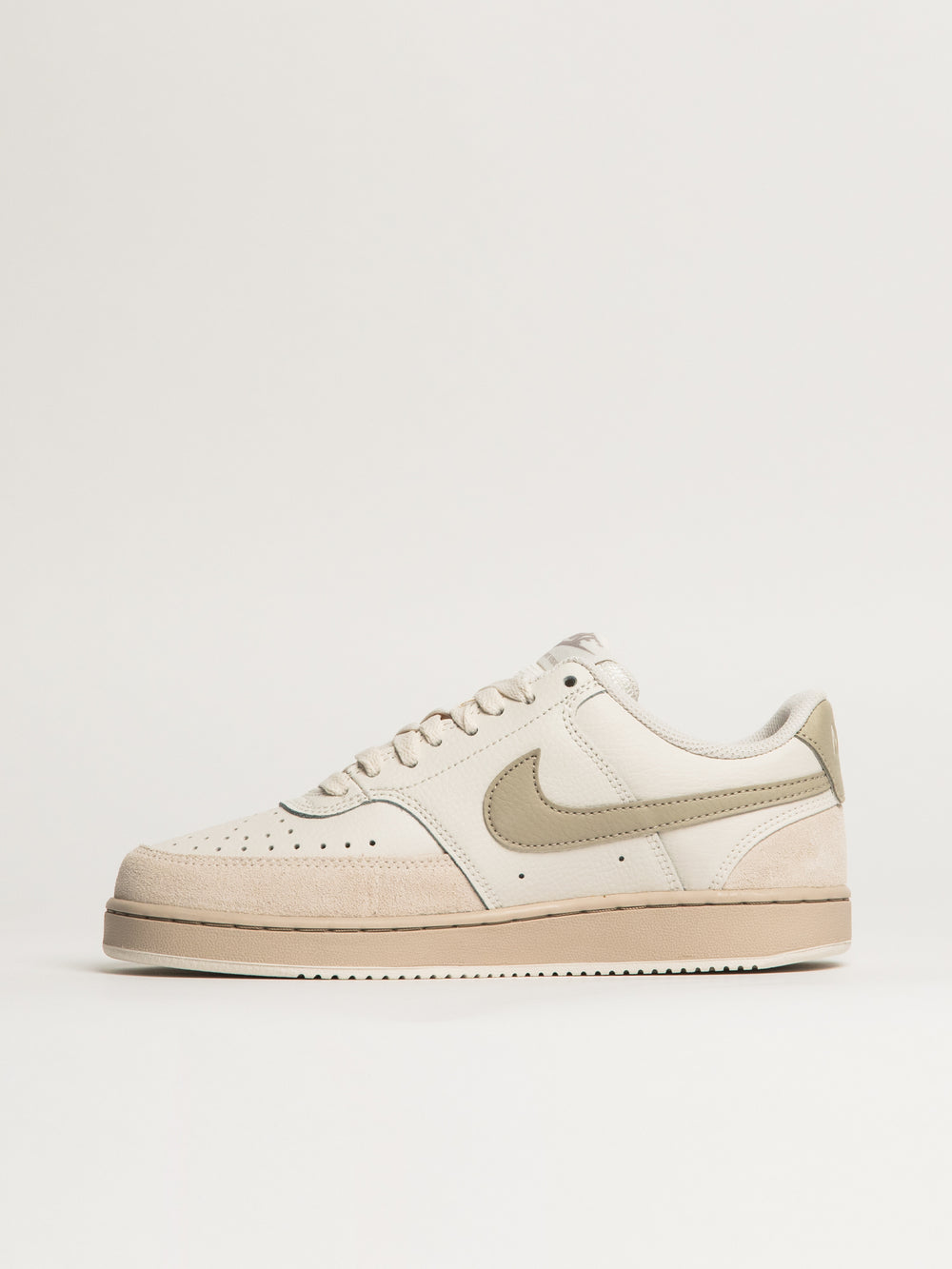 WOMENS NIKE COURT VISION LO SUEDE SNEAKER - CREAM
