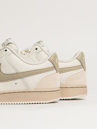 WOMENS NIKE COURT VISION LO SUEDE SNEAKER - CREAM