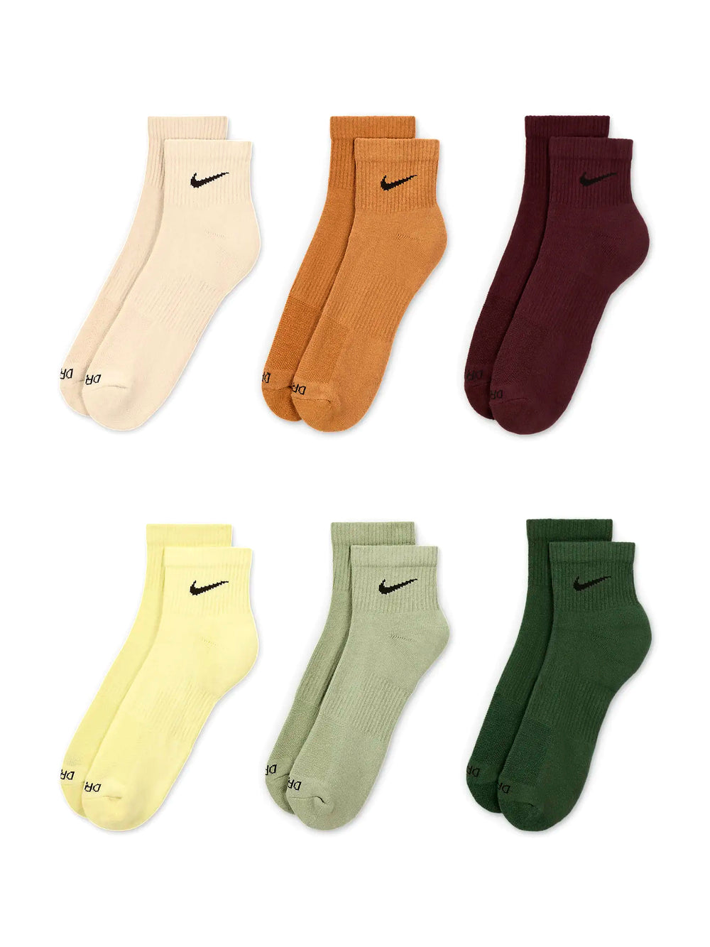 NIKE EVERYDAY CUSHIONED ANKLE SOCKS 6PK - CLEARANCE
