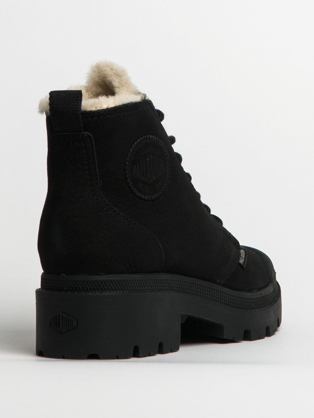 WOMENS PALLADIUM PALLABASE WOOL-LINED NUBUCK ZIP - CLEARANCE