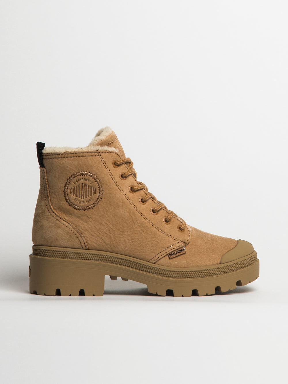 WOMENS PALLADIUM PALLABASE WOOL-LINED NUBUCK ZIP - CLEARANCE