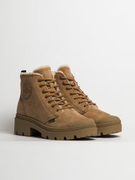 WOMENS PALLADIUM PALLABASE WOOL-LINED NUBUCK ZIP - CLEARANCE
