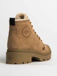 WOMENS PALLADIUM PALLABASE WOOL-LINED NUBUCK ZIP - CLEARANCE